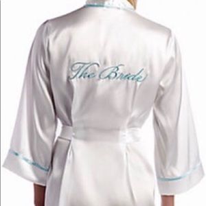 NWT “The Bride” Satin Wrap Robe S/M